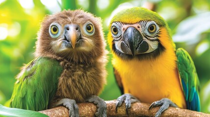 Adorable Baby Parrots Tropical Birds Wildlife Nature Photography