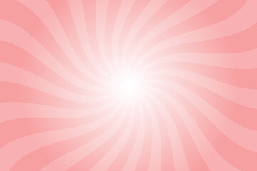 Abstract Pastel Red Background with Rays Retro Starburst. Radial Spiral Stripes Backdrop. Vintage Sun Beam Texture. Sun Rays Pattern. Groovy Retro Swirl Burst. Summer Carnival Background.