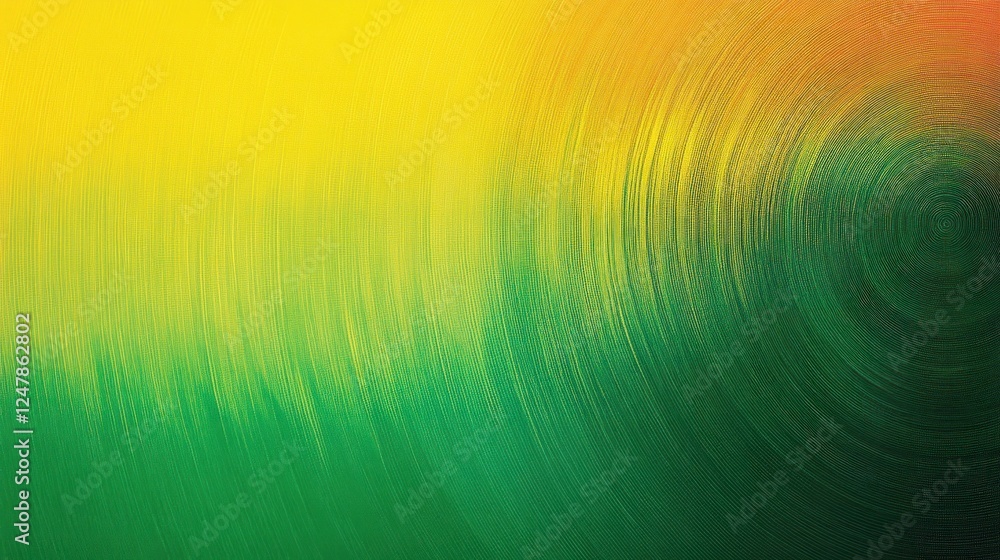 Poster abstract green and yellow circular gradient background with radial lines