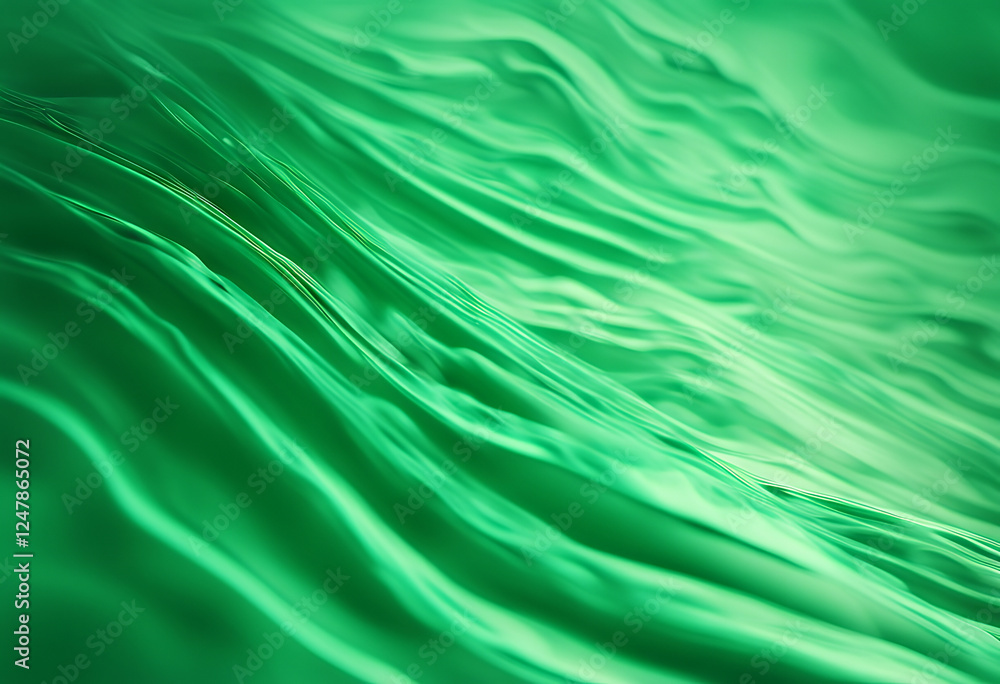 Poster abstract retouched image green background wavy technology created wave gradient organic flow fluid s