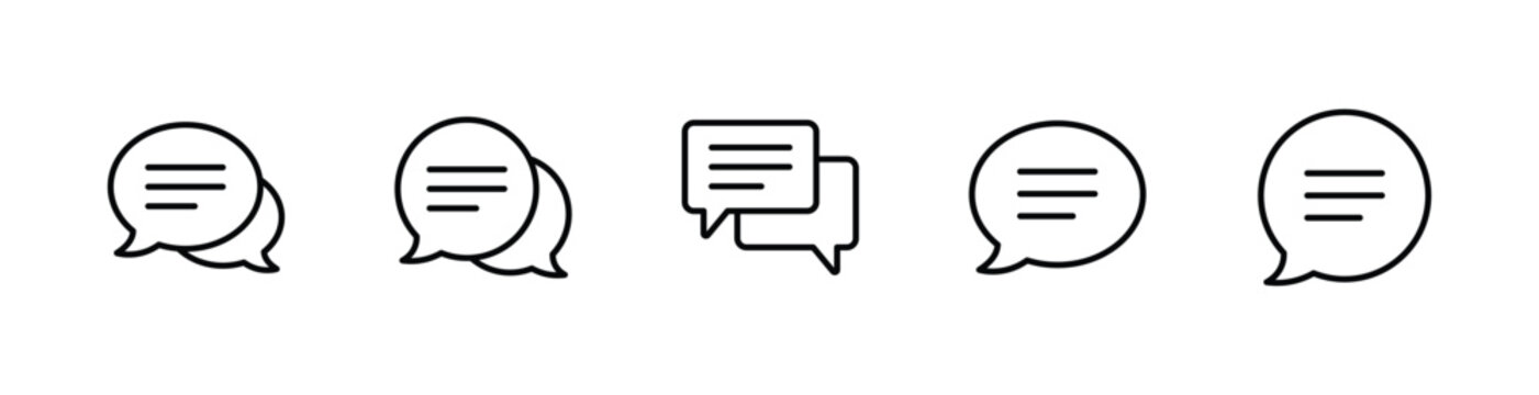 Speech bubble icon. chat symbol vector