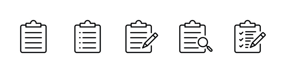 clipboard icon set vector