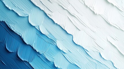 Obraz premium Abstract Blue and White Impasto Painting: A Textured Masterpiece