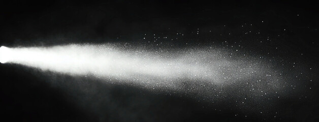 Ethereal Light Rays Through Dust Particles in Monochrome