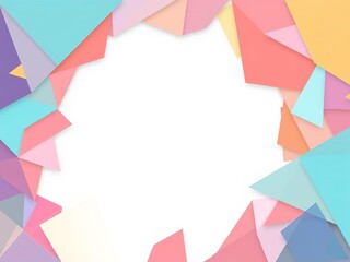 Abstract geometric design with vibrant colors and overlapping shapes, perfect for presentations and modern templates, cluttered, beautiful, presentations