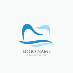 Dental logo design fully editable vector template