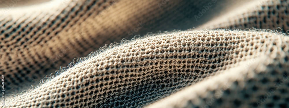 Aufkleber close-up view of soft woven texture with natural color palette and gentle curves ideal for crafts an
