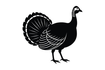 Obraz premium a turkey silhouette vector illustration