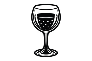 wine glass isolated on white background 