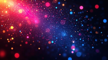 Obraz premium Colorful Bokeh Lights Creating a Magical and Abstract Background