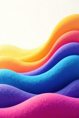 Abstract Colorful Wave Forms A Vivid Gradient of Hues in Undulating Patterns