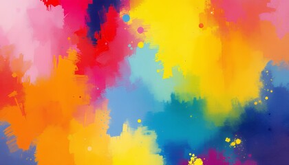 Obraz premium Colorful Abstract Art Painting - Brush Strokes Background