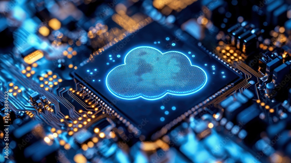 Poster global cloud computing data center circuit board