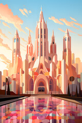 Fototapeta premium Digital art illustration abstract graphic poster background