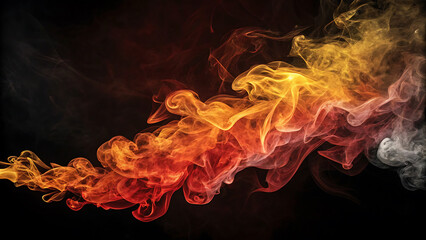 Fototapeta premium fire on black background
