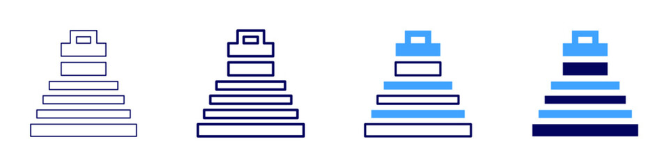Confidence for success icon in 4 different styles. Thin Line, Line, Bold Line, Duotone. Duotone style. Editable stroke