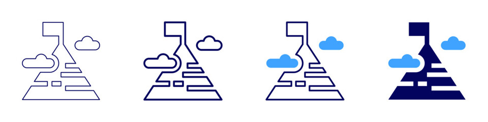 Embracing success icon in 4 different styles. Thin Line, Line, Bold Line, Duotone. Duotone style. Editable stroke