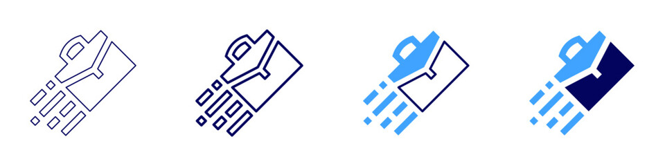 Empowering success mindset icon in 4 different styles. Thin Line, Line, Bold Line, Duotone. Duotone style. Editable stroke
