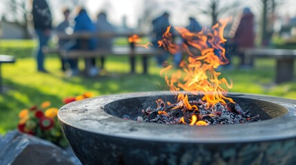 Cremation: Fire in cremation respectfully honors loved ones by reducing their remains to ashes, providing a meaningful ritual for their final memorialization.
