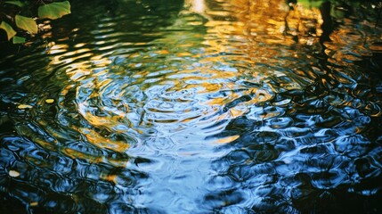 Golden Reflections on Still Water