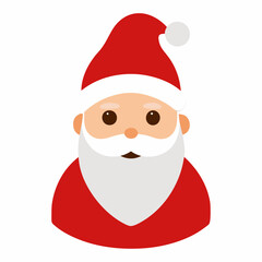 Santa Claus vector, on white background.