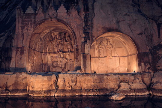 Taq Bostan or Taq-e Bostan in Kermanshah, Iran