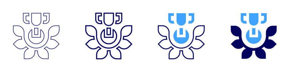 Success in entrepreneurship icon in 4 different styles. Thin Line, Line, Bold Line, Duotone. Duotone style. Editable stroke
