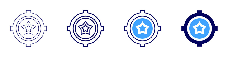 Success mindset exercises icon in 4 different styles. Thin Line, Line, Bold Line, Duotone. Duotone style. Editable stroke