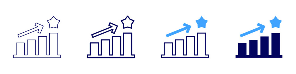 Success mindset icon in 4 different styles. Thin Line, Line, Bold Line, Duotone. Duotone style. Editable stroke