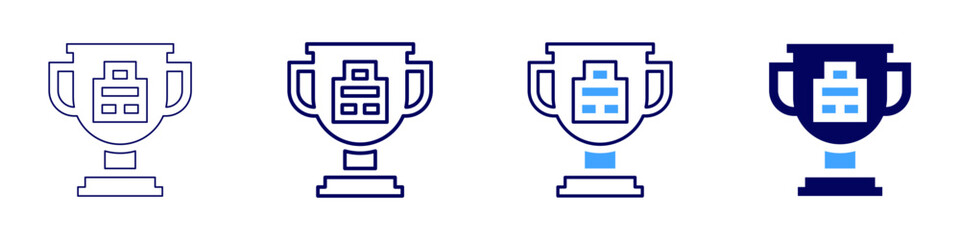 Success stories lessons icon in 4 different styles. Thin Line, Line, Bold Line, Duotone. Duotone style. Editable stroke