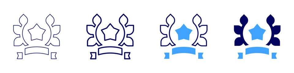 Time management success icon in 4 different styles. Thin Line, Line, Bold Line, Duotone. Duotone style. Editable stroke