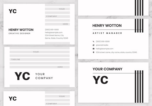 Black and White Business Card