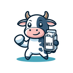 A cow mascot