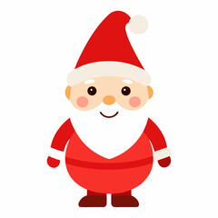 Cute Santa Claus vector, on white background.