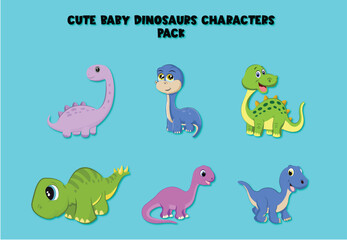 An adorable set of baby dinosaur illustrations, featuring charming and playful designs for kids’ projects and merchandise.