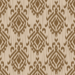 Ikat ethnic pattern traditional Design for background, carpet, wallpaper, clothing, wrapping, Batik, fabric, Vector, illustration, embroidery style.