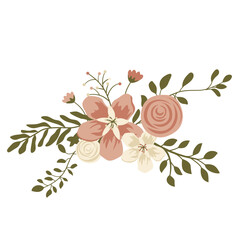 Wedding Flower Arrangement Bouquet. Wedding Bouquet for Invitation Card