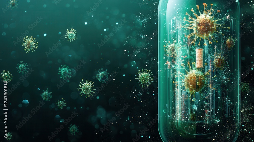 Poster detailed microbial protocols illustrated with efficient fermentation tanks and advanced separation t