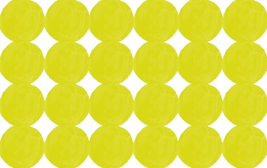 シームレスな水玉模様の背景素材　ドット柄　黄色