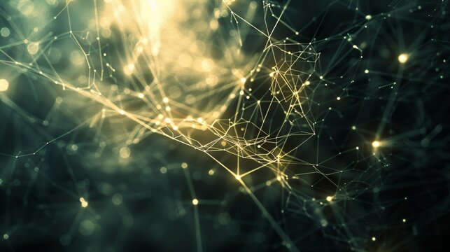 open source concept:Glowing interconnected network of nodes and lines symbolizing open-source collaboration, abstract digital patterns in the background. Technology and innovation, neural concepts