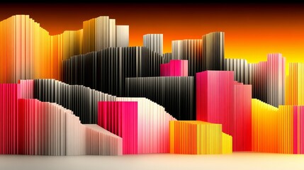 Obraz premium Abstract Colorful Blocks Design Modern Architecture Cityscape Background