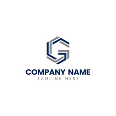Fototapeta premium G hexagon Letter Logo Design
