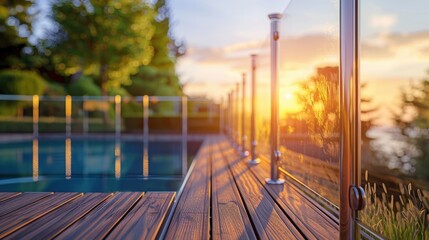 Glass Fencing: Glass fencing is ideal for pool areas and patios, offering a contemporary, see-through barrier that doesn’t interfere with natural views and outdoor aesthetics.
