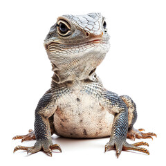 Obraz premium Close-up of a Curious Lizard: Detailed View of Scales and Texture