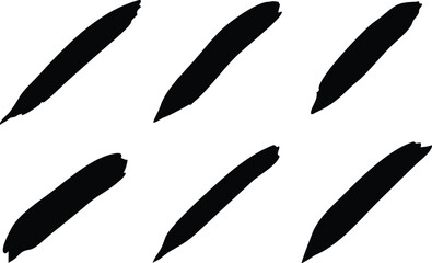 Black paint ink brush stroke icon