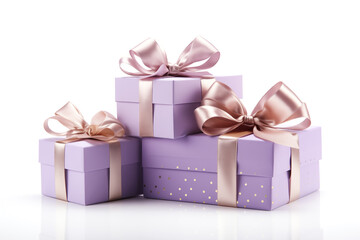 Fototapeta premium chistmas gift boxes isolated white background