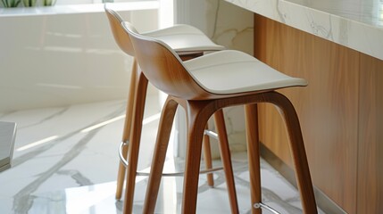 Bar Stool: Bar stools are tall chairs perfect for high counters or bars, often designed with footrests and back support to provide comfort during sitting.
