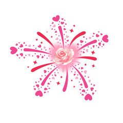 A Valentine's Day Heart Fireworks