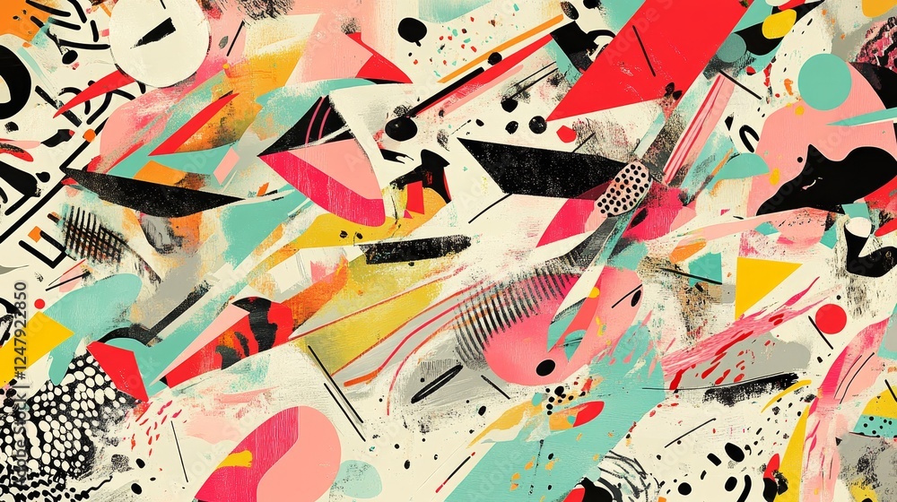 Aufkleber abstract colorful splashes artistic design energetic vibrant texture background pattern