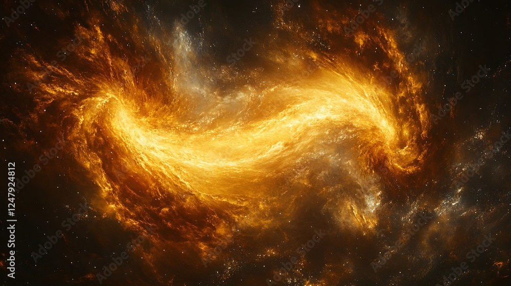 Poster dynamic intergalactic forms twist in a swirling vortex of cosmic energy colorful patterns and mesmer
